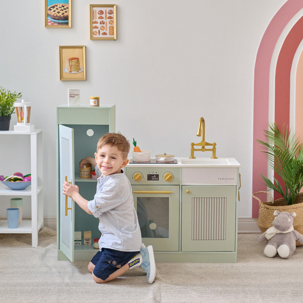 Teamson Kids Little Chef Chester Green Sleek Play Kitchen Image 5