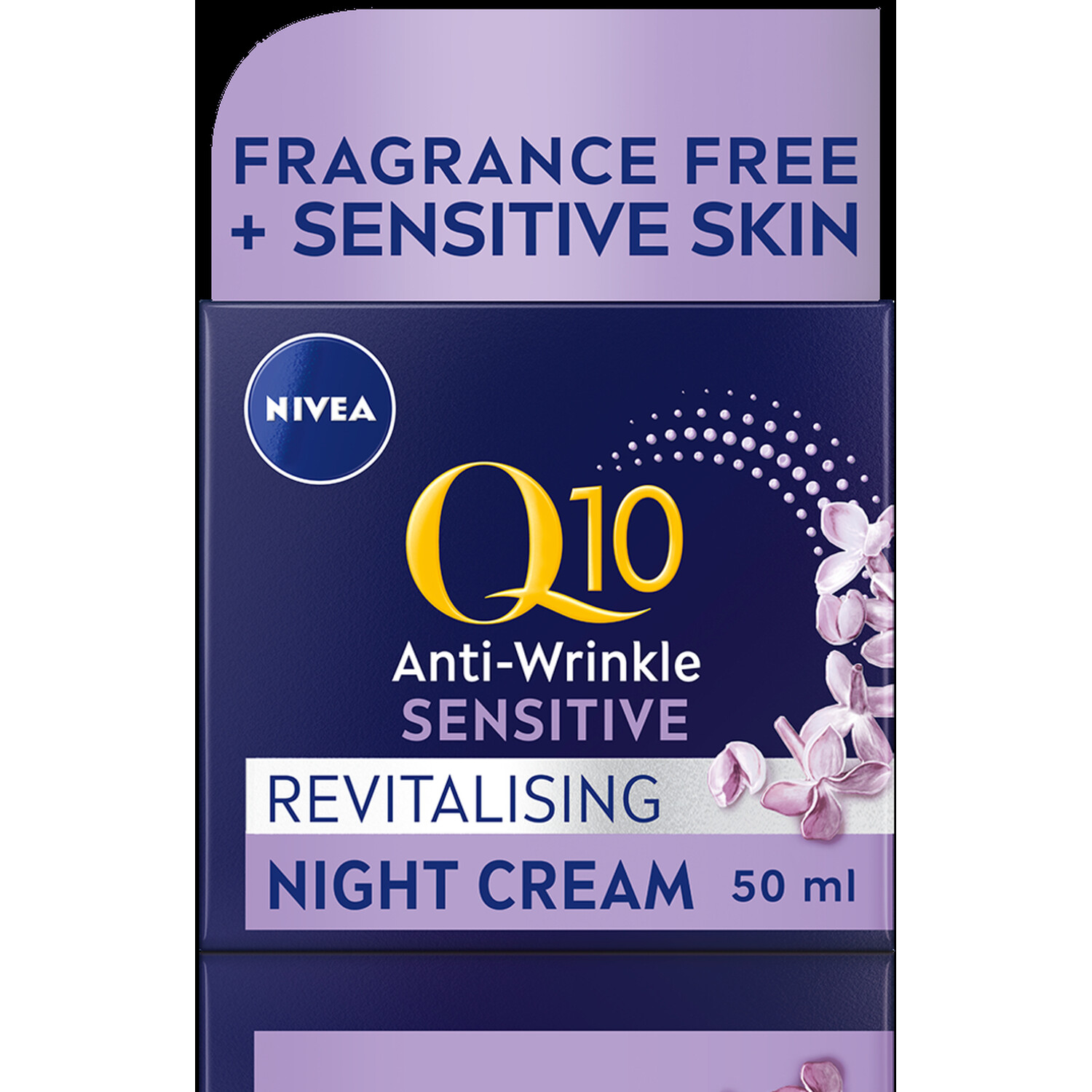 NIVEA Q10 Sensitive Anti-Wrinkle Revitalising Night Cream 50ml - Blue Image