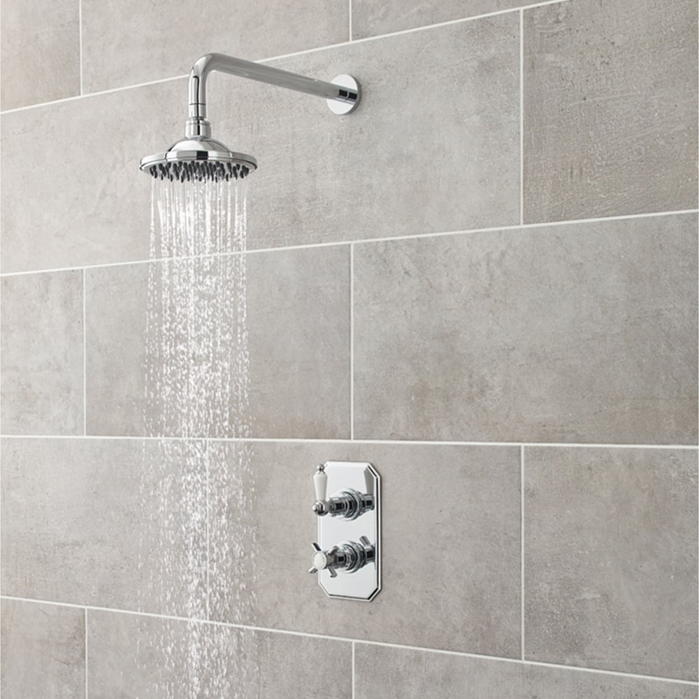 nuie Chrome Twin Thermostatic Shower Valve Image 2