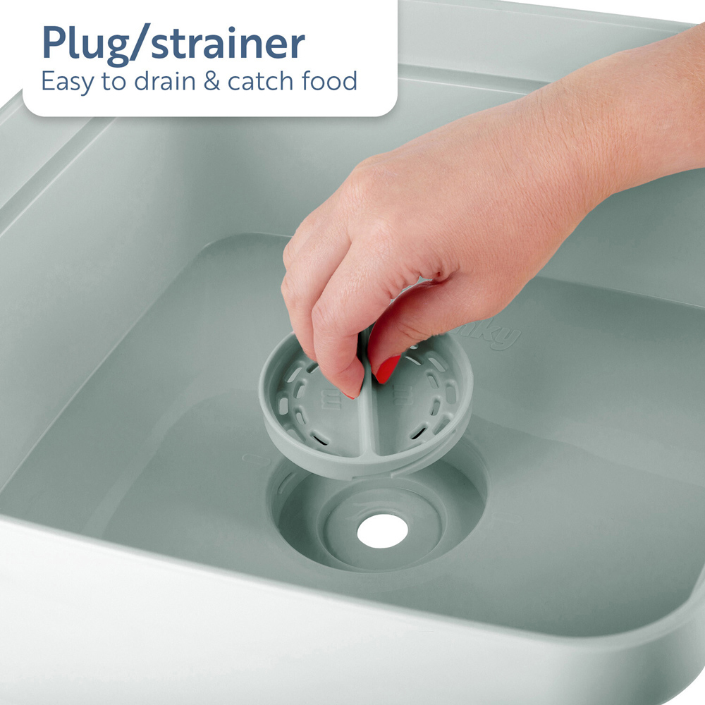 Minky Sink Bowl with Plug Sage Green Image 3