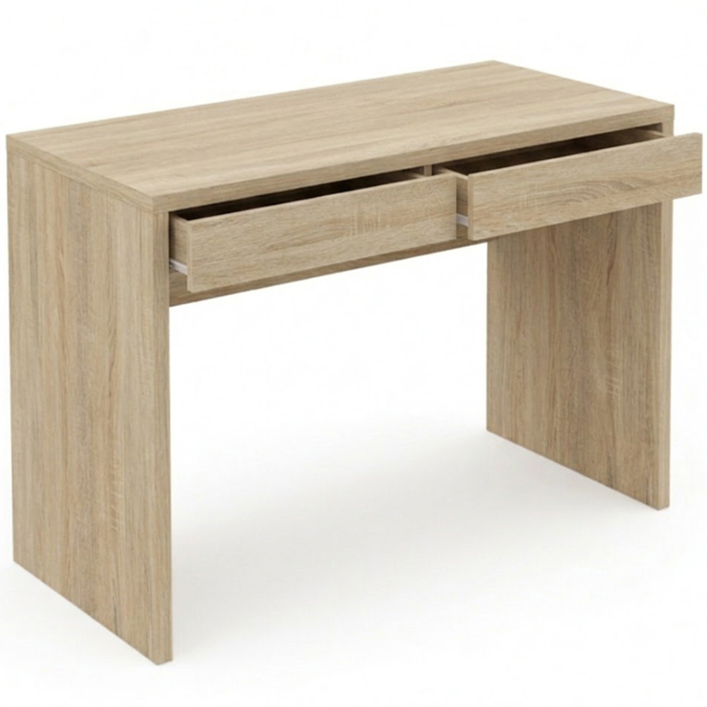 Shefa Line Vikko 2 Drawer Computer Desk Oak Image 3