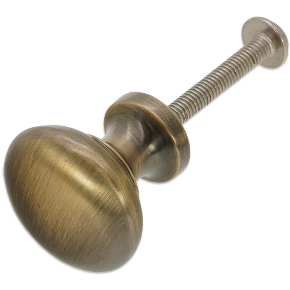 Spira Brass Mushroom Antique Brass Small 25mm Cupboard Knob Image 3