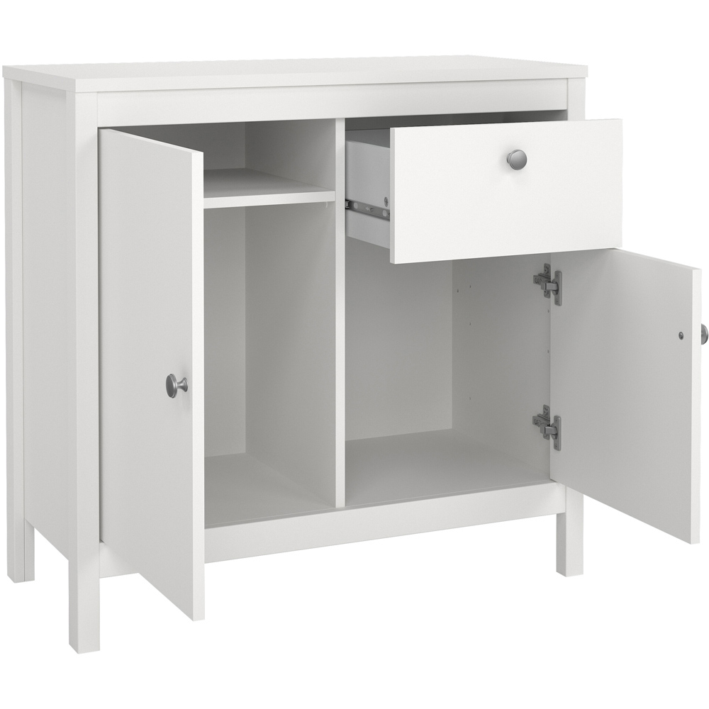 Florence Madrid 2 Doors Single Drawer White Sideboard Image 4