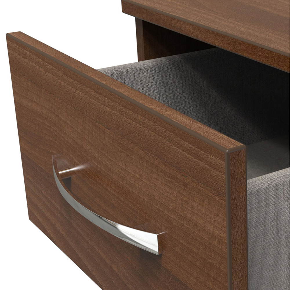 Crowndale Avon 4 Drawer Noche Walnut Bedside Cabinet Image 6
