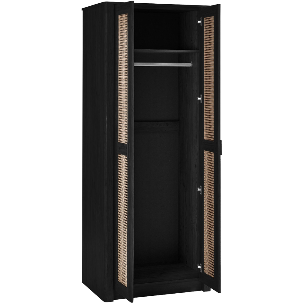 Julian Bowen Sydney 2 Door Black Ash Wardrobe Image 4