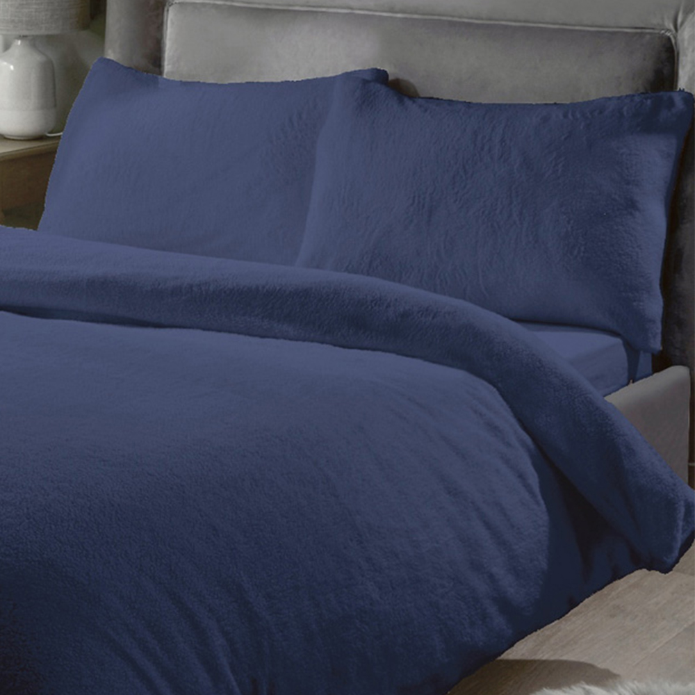 Rapport Home Teddy Double Navy Duvet Set Image 2
