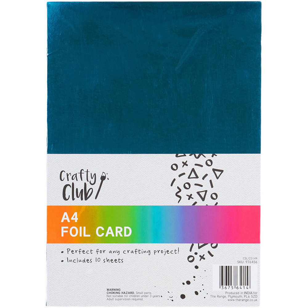 Crafty Club Pack of 10 A4 Foil Card Image 2
