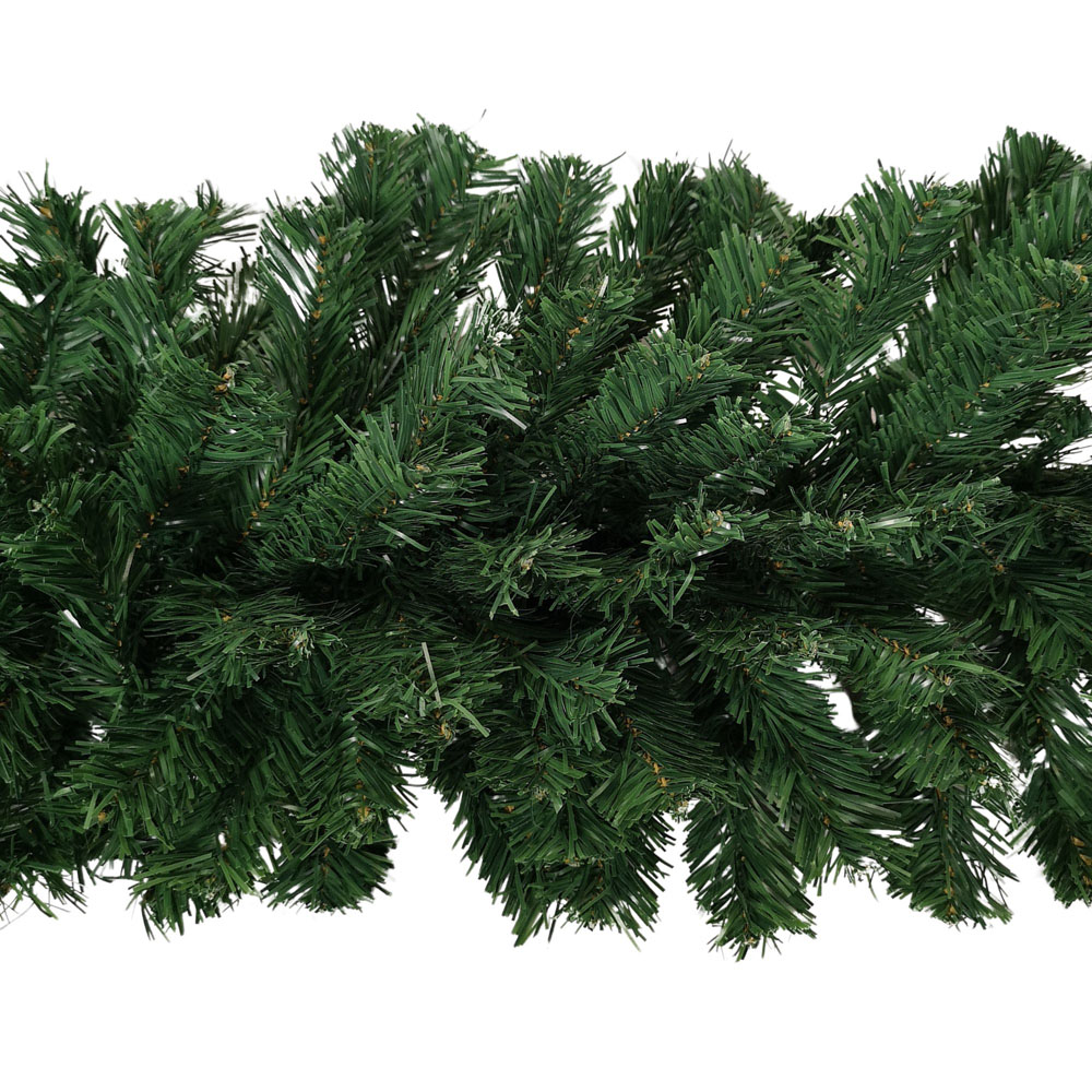 Premier Plain Green Extra Bushy Christmas Garland 270cm Image 1