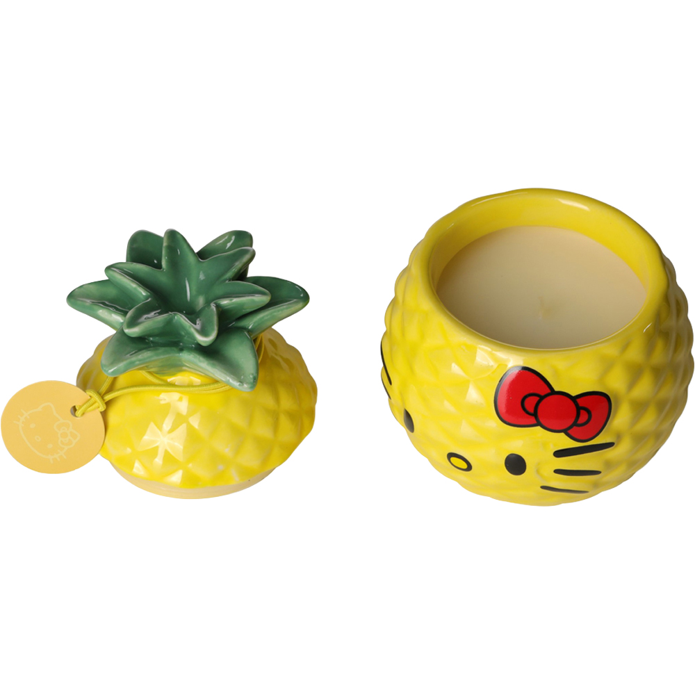 Hello Kitty Seasons Summer Themed Tropical Pineapple Scented Candle with Reusable Jar Image 4