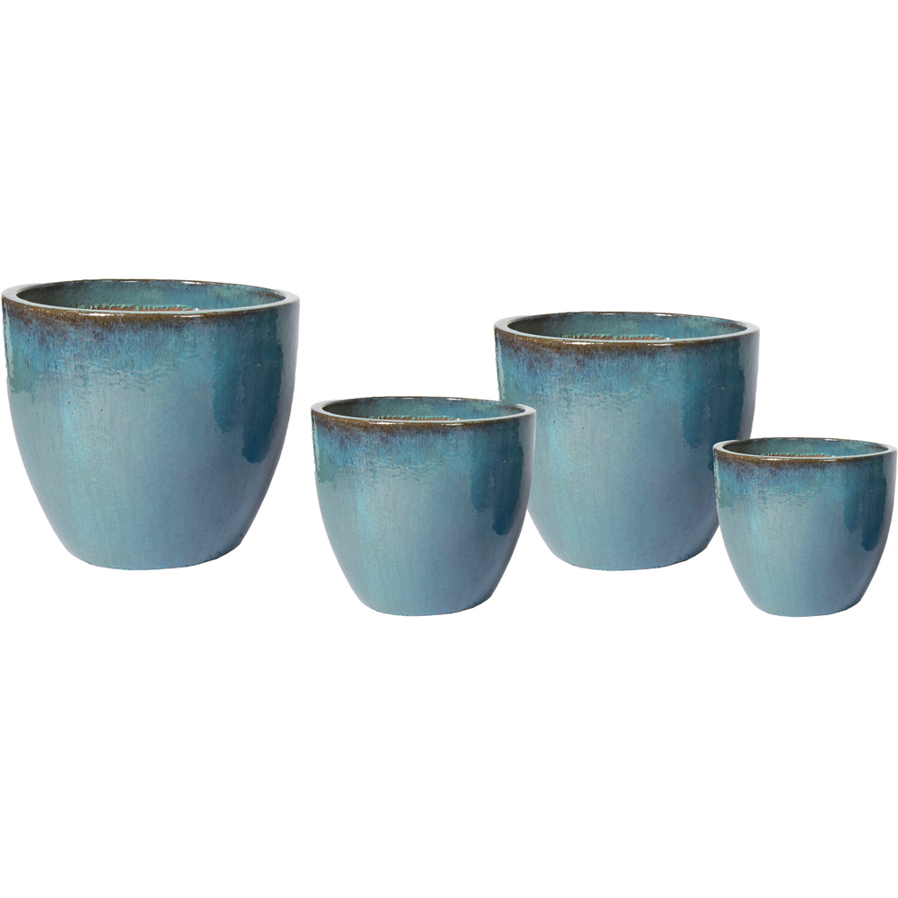 Glazed Egg Plant Pot Celadon 30cm Image 2