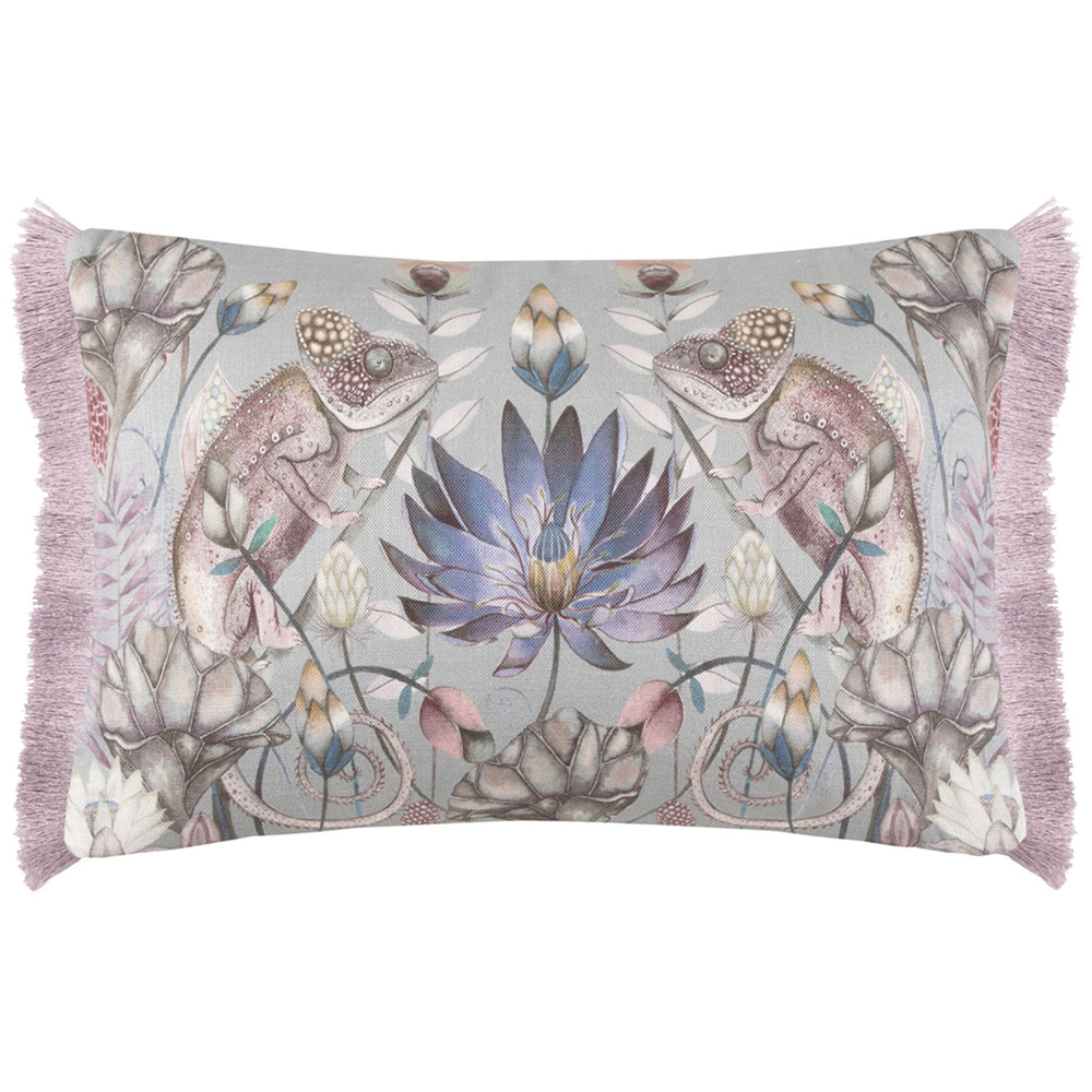 Voyage Maison Osawi Violet Printed Feather Rich Cushion 40 x 60cm Image 1