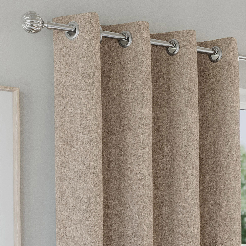 Enhanced Living Austin Natural Blackout Eyelet Thermal Curtains 117 x 183cm Image 2