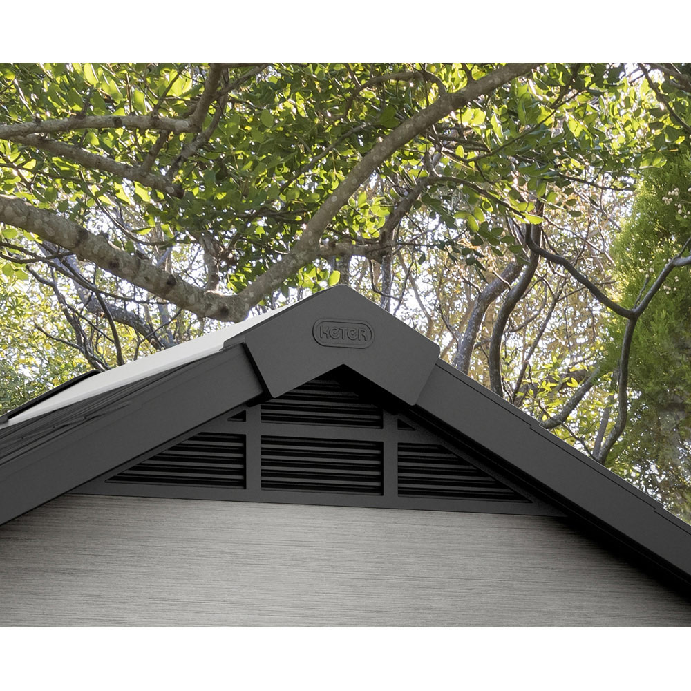 Keter Oakland 754 Double Door Grey Outdoor Storage Shed Image 3