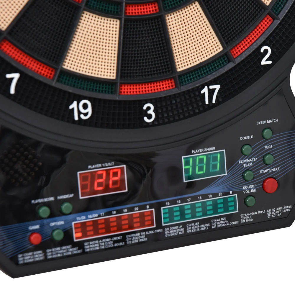 HOMCOM 12 Darts LED Dartboard Play Set with Electronic Scoreboard Image 4