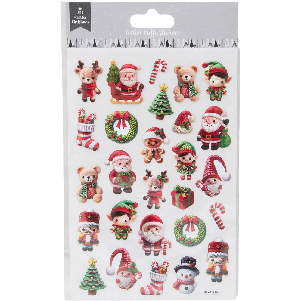 Festive Puffy Stickers Image 1