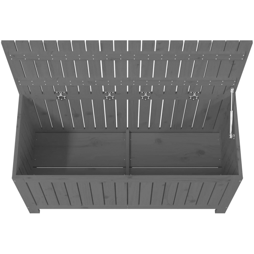 vidaXL 60 x 115 x 49cm Grey Pine Wood Garden Storage Box Image 7