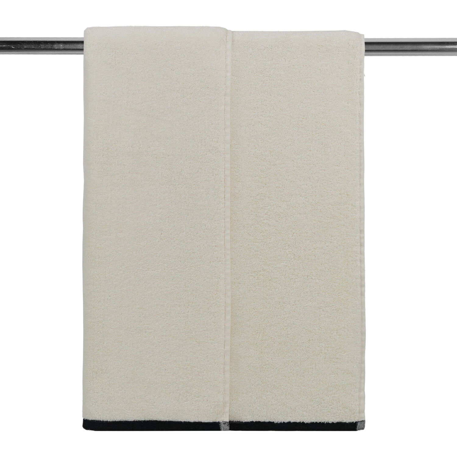 Langham Plain Towel Cream Bath Towel Image 2
