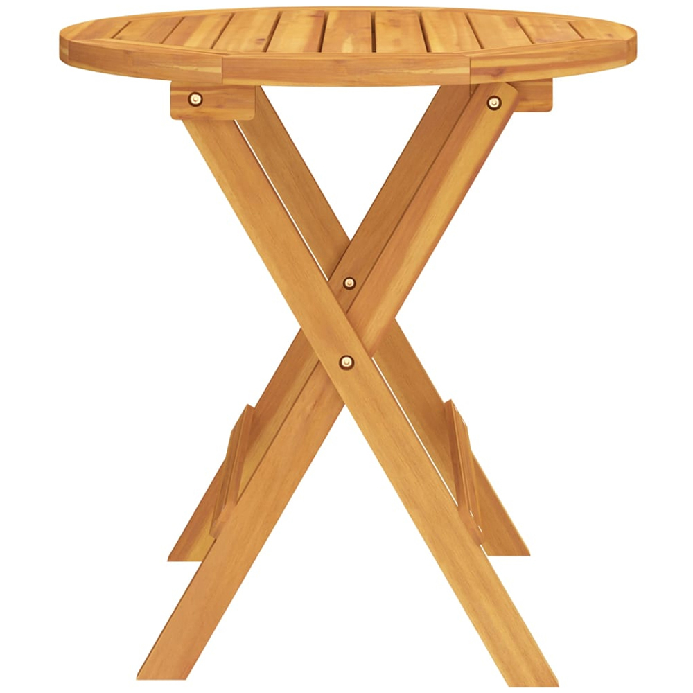 vidaXL 2 Seater Brown Solid Acacia Round Bistro Table Image 4
