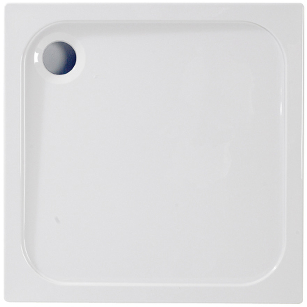 Bathstore Deluxe 45mm White Square Shower Tray with Waste 800 x 800mm Image 1