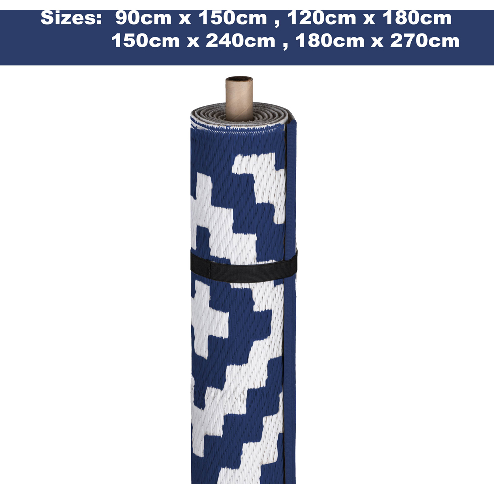 Green Decore Nirvana Navy Blue and White Outdoor Rug 120 x 180cm Image 8