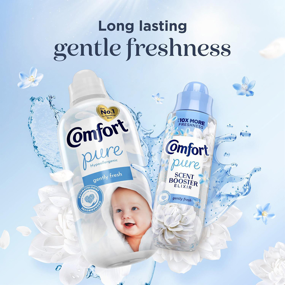 Comfort Pure Gently Fresh Hypoallergenic Fabric Conditioner 52 Washes 1.56L 6 Pack Image 6