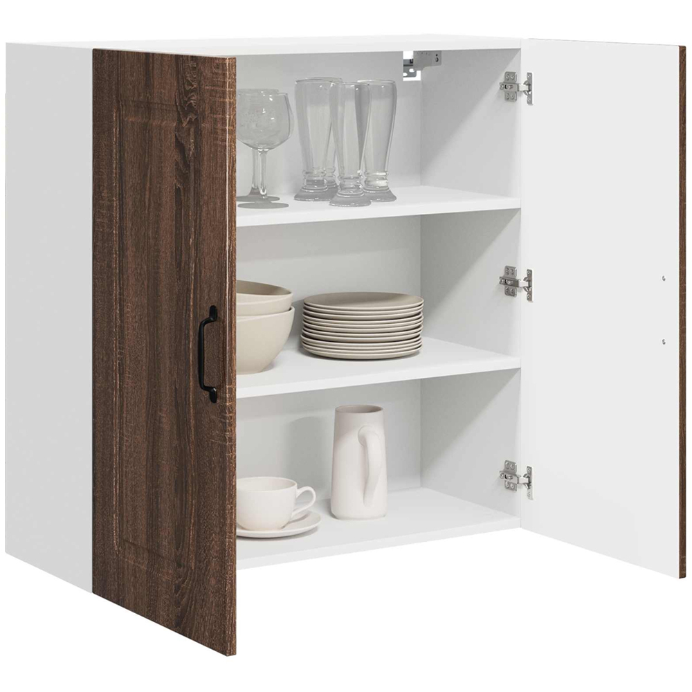 vidaXL 2 Door Brown Oak Kitchen Wall Cabinet Image 3