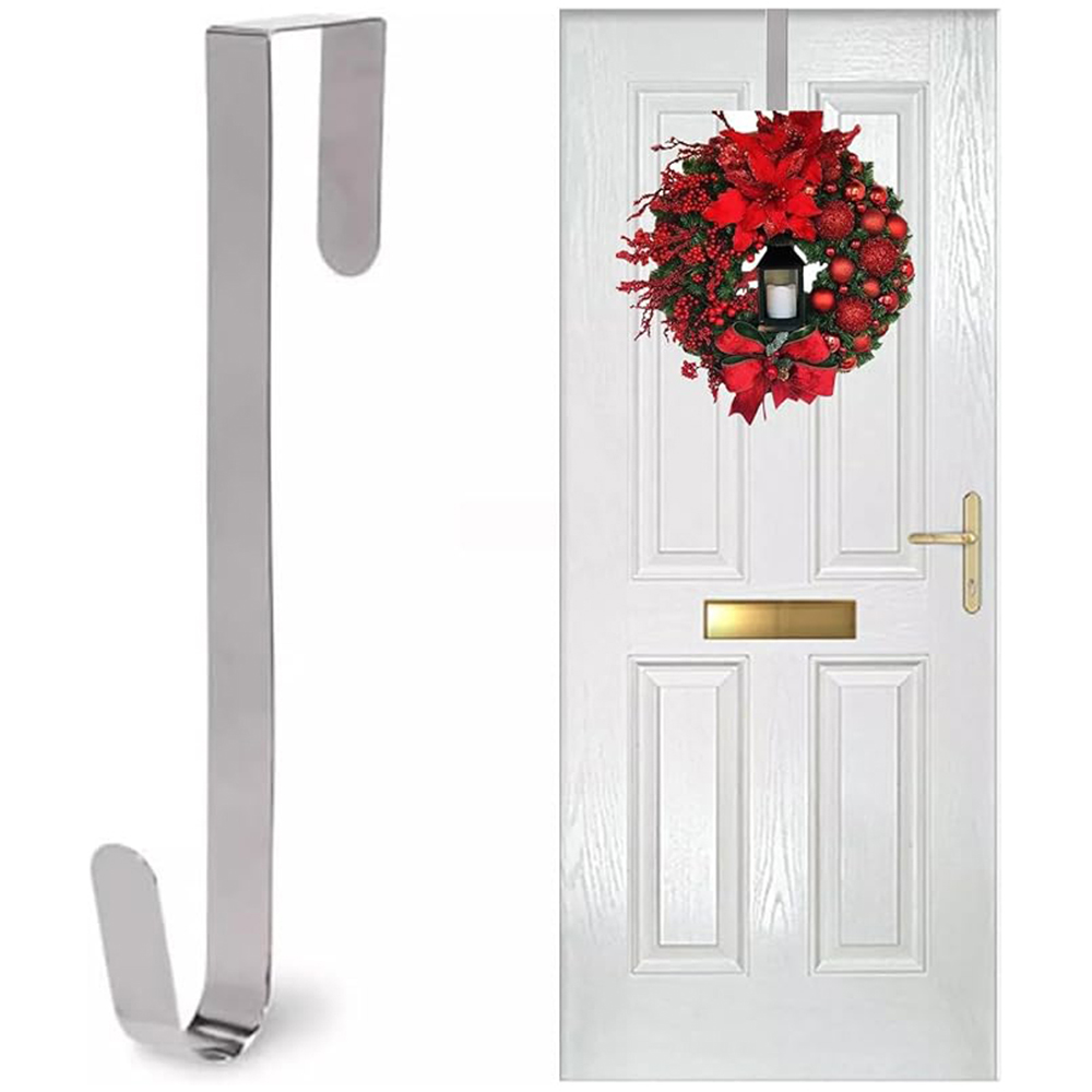 Shatchi Silver Metal Wreath Hanger Image 2