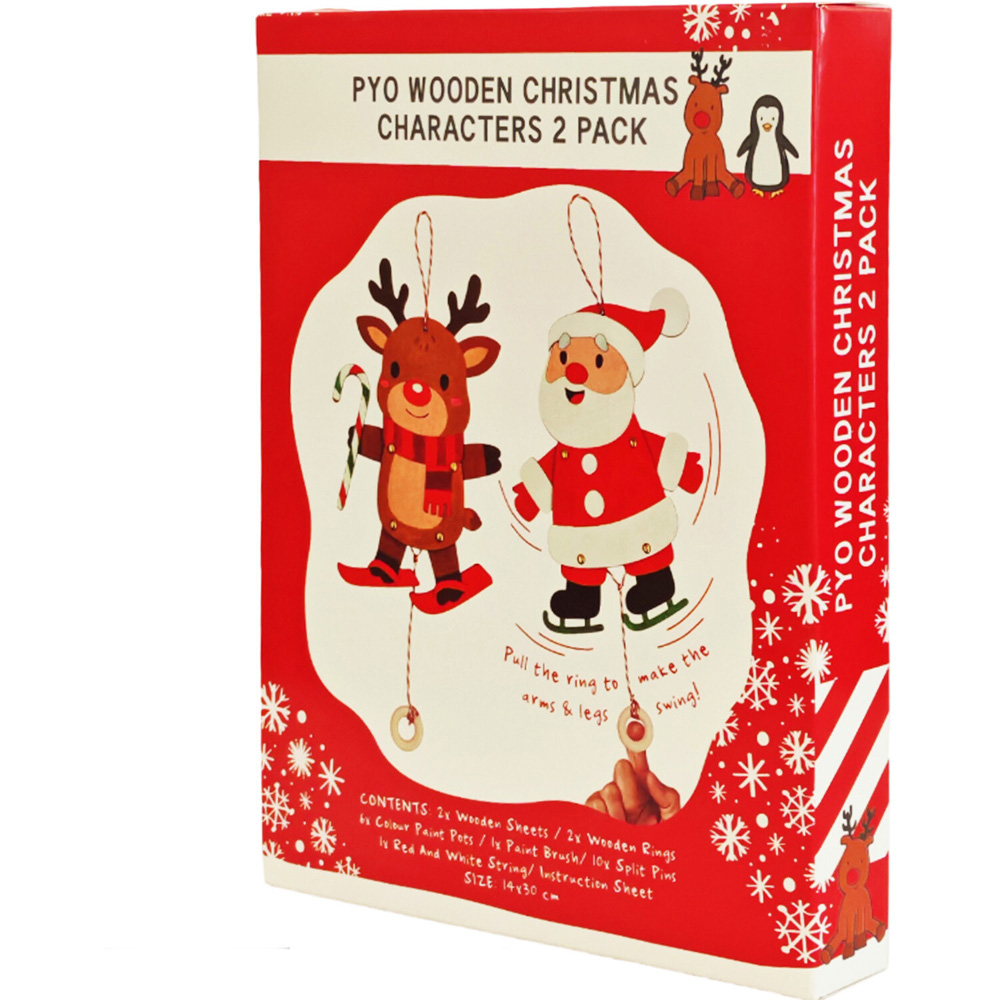 Paint Your Own Wooden Christmas Characters Kit Image 2