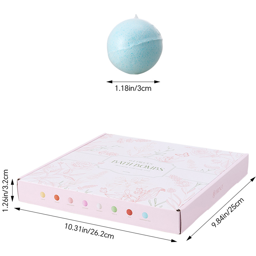 Living and Home 64 Piece Multicolour Bath Bomb Set with 8 Different Scents Image 5