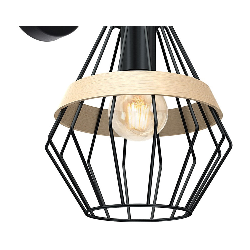 Milagro Cliff Black Wall Lamp 230V Image 2