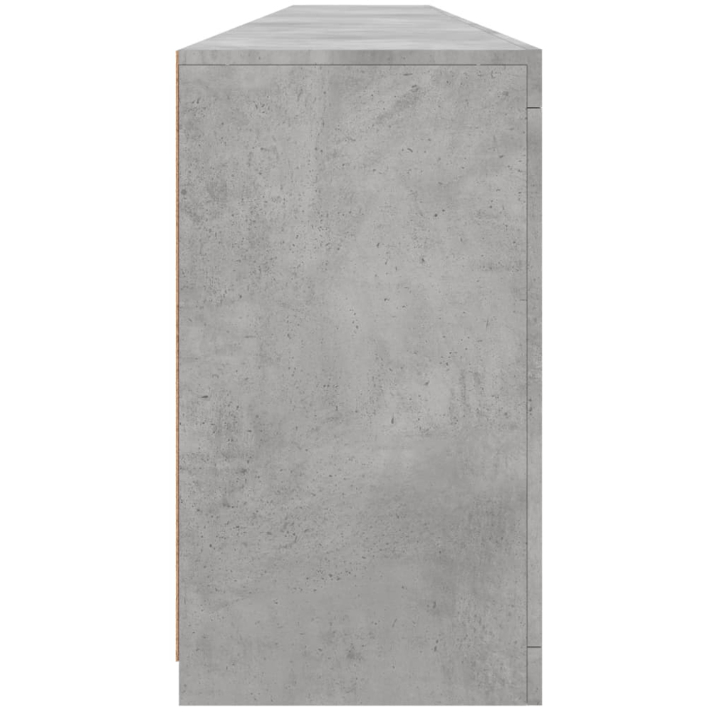 vidaXL 8 Door 12 Shelf Concrete Grey LED Sideboard Image 7