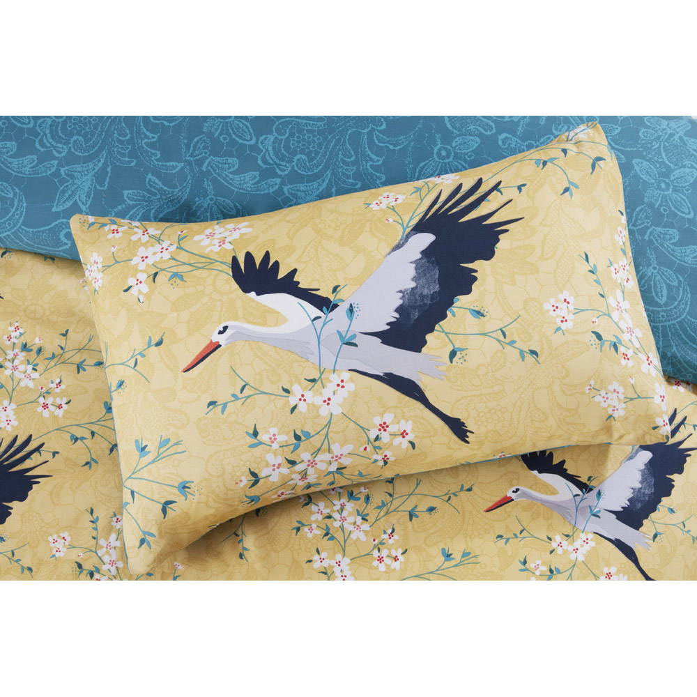 Rapport Home Cranes King Size Ochre Duvet Set  Image 2