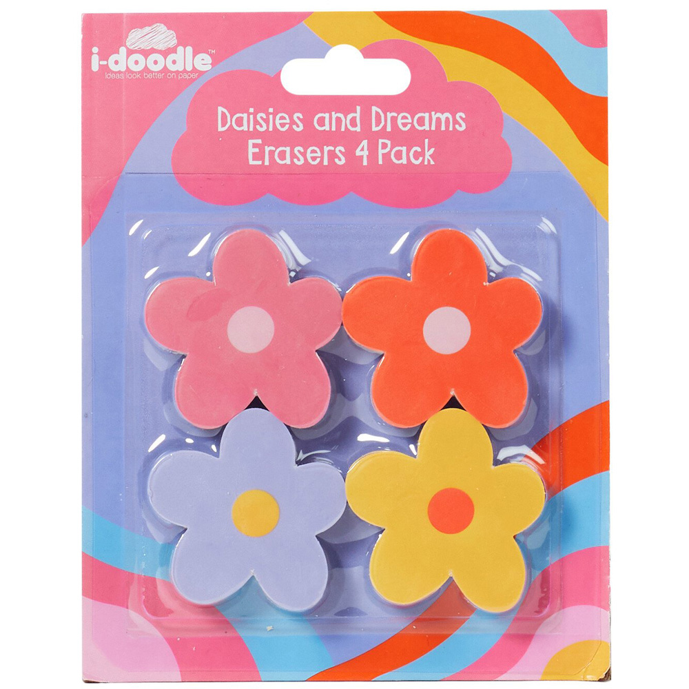 Pack of 4 Daisies and Dreams Erasers Image 1