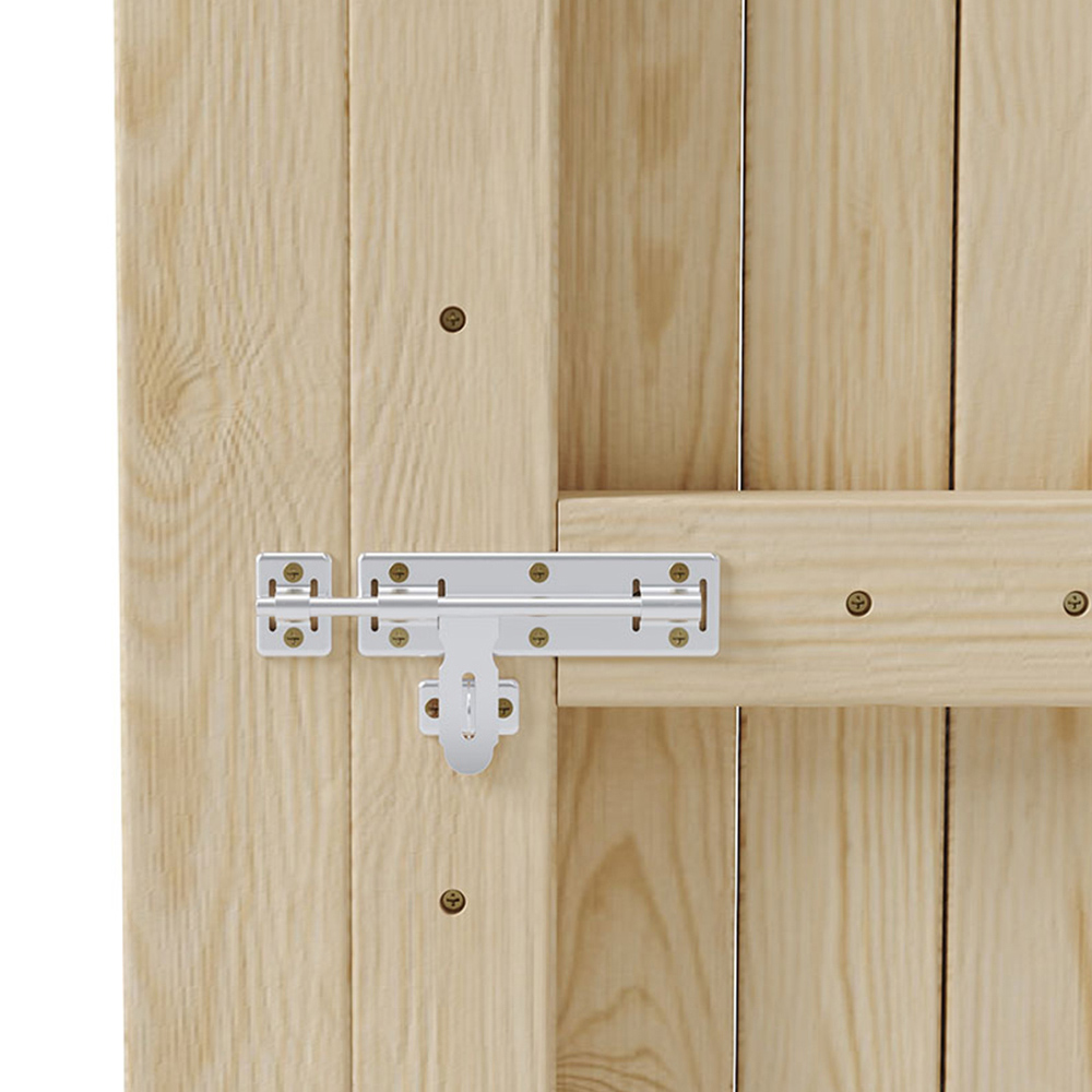 Living and Home Wooden Arch Top Garden Gate with Latch 3.4 x 5.9ft Image 4