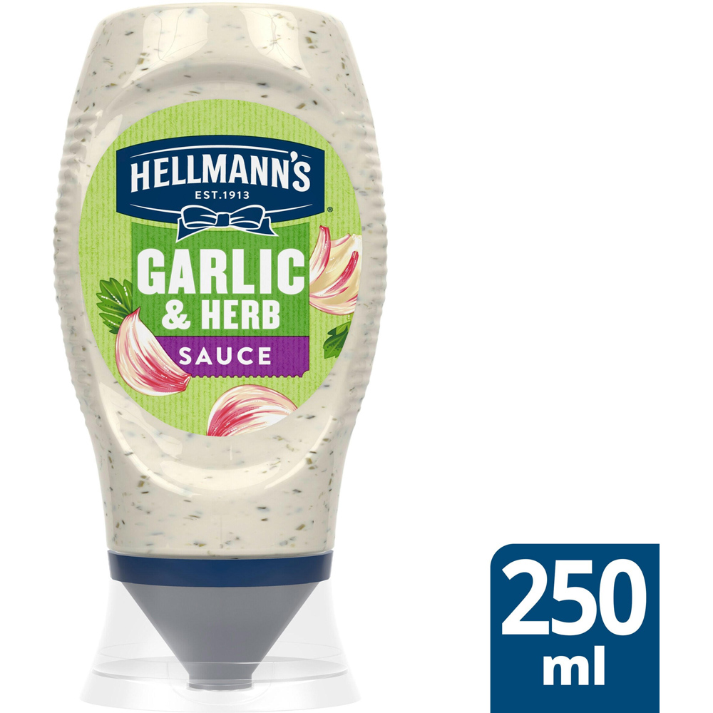 Hellmann's Garlic and Herb Sauce 250ml Image 2