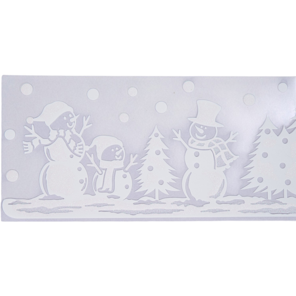 Frosty Snowmen Window Sticker White Image 4
