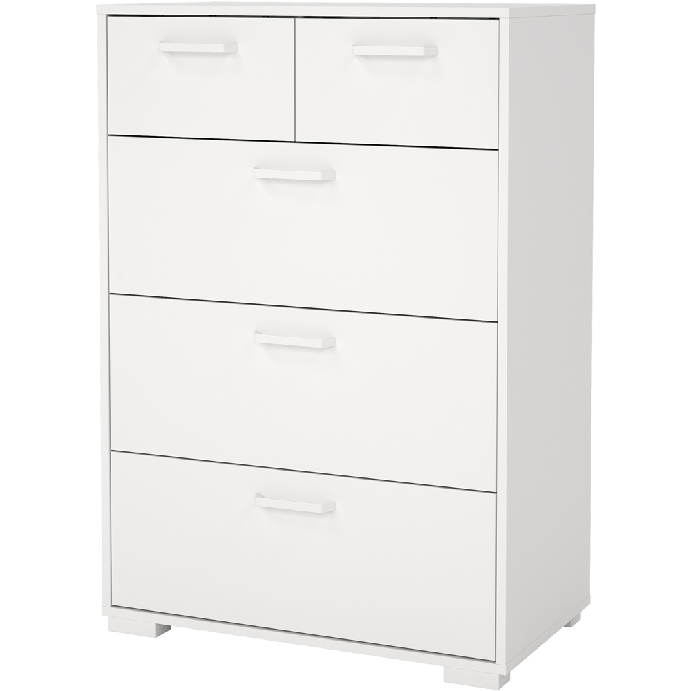 Florence Sofia 5 Drawer White Chest of Drawers Image 3