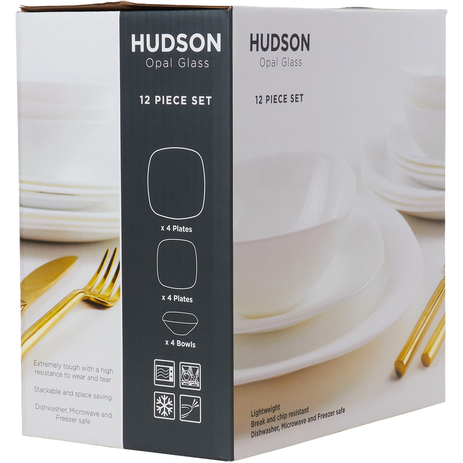 12-Piece Hudson Dinner Set - White Image 4