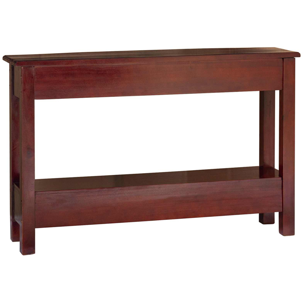 vidaXL 6 Drawer Single Shelf Brown Solid Mahogany Wood Console Table Image 4