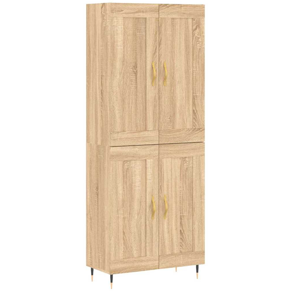 vidaXL 4 Door 6 Shelf Sonoma Oak Highboard Image 2