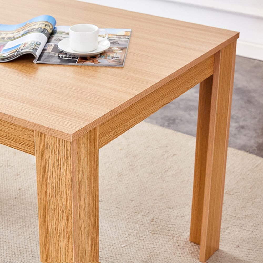 Kosy Koala 4 Seater Dining Set with Bench Oak Effect and Grey Velvet Image 2