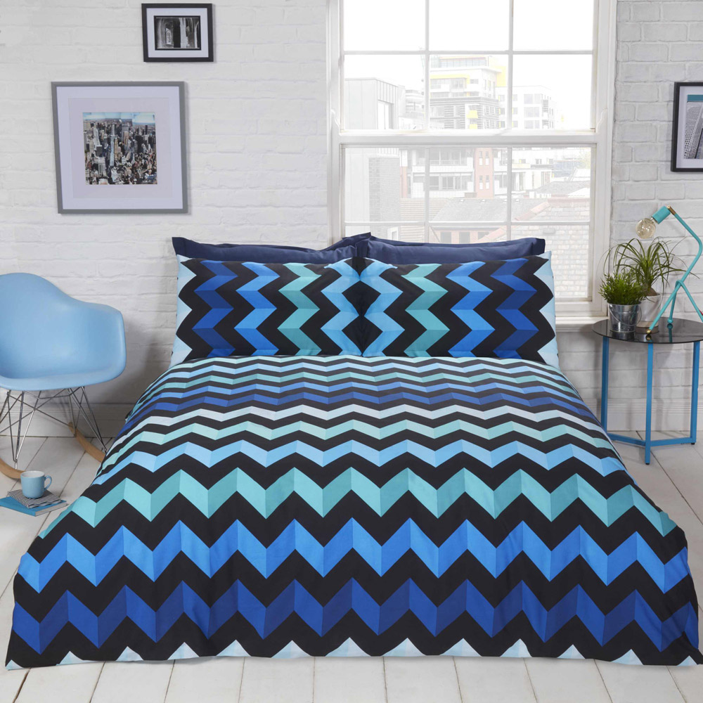 Rapport Home 3D Single Blue Duvet Set Image 1