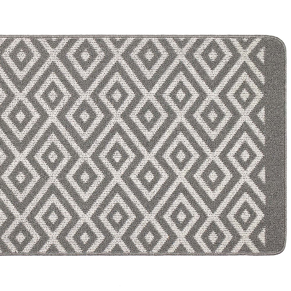 My Mat Silver Geometric Cosy Stain Resistant Runner 67 x 200cm Image 3