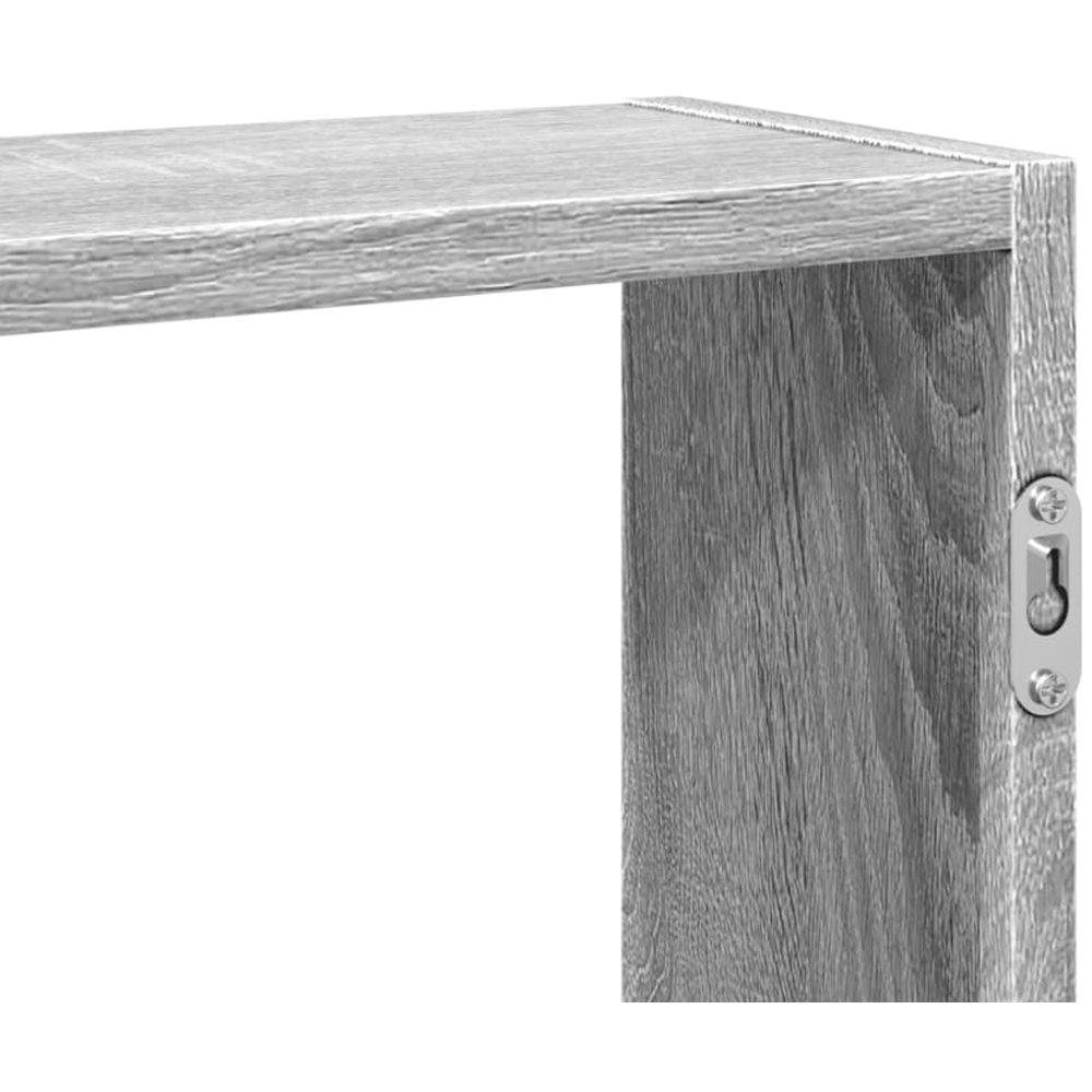 vidaXL 4 Open Shelf Grey Sonoma Wall Shelf Image 7