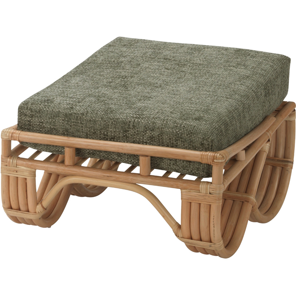 Desser Furniture Pretzel Natural Rattan Jubilee Sage Footstool Image 2