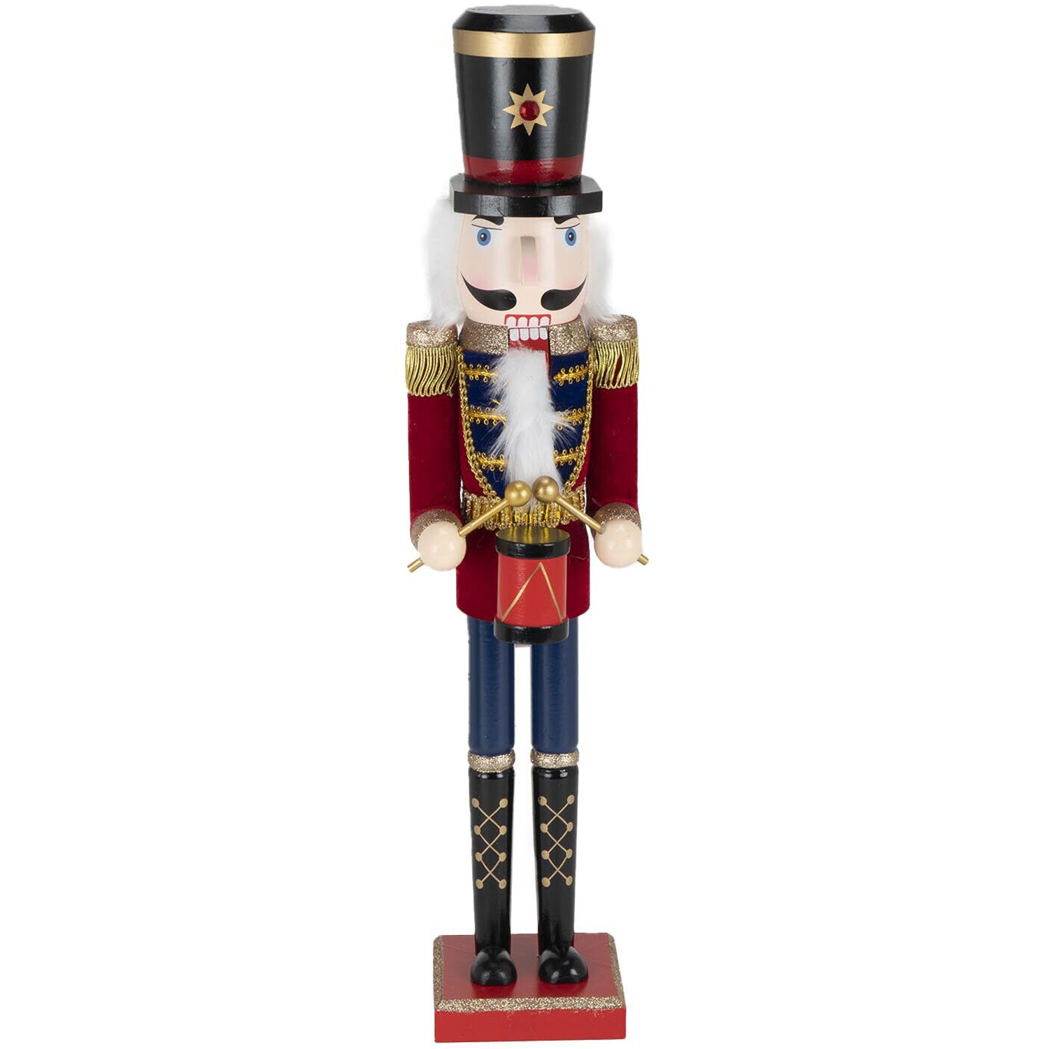 Red and Gold Royal Drumming Christmas Nutcracker Image 1