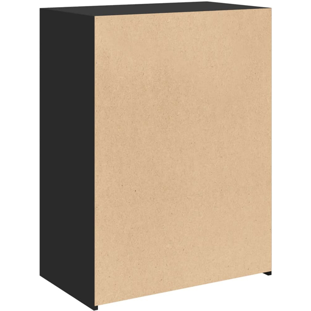 vidaXL 3 Shelf Black Wooden Sideboard Image 6