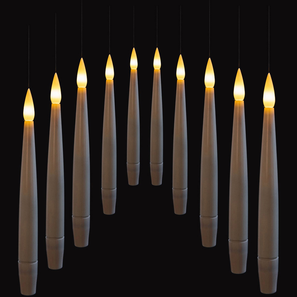 Samuel Alexander Warm White LED Floating Candle with Remote Control 10 Pack Image 6