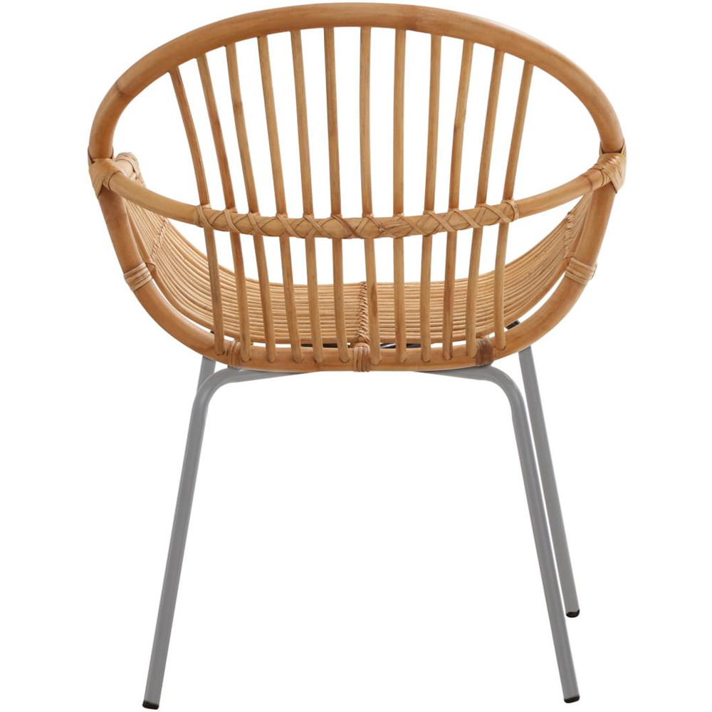 Interiors by Premier Lagom Grey Natural Rattan Chair Image 5