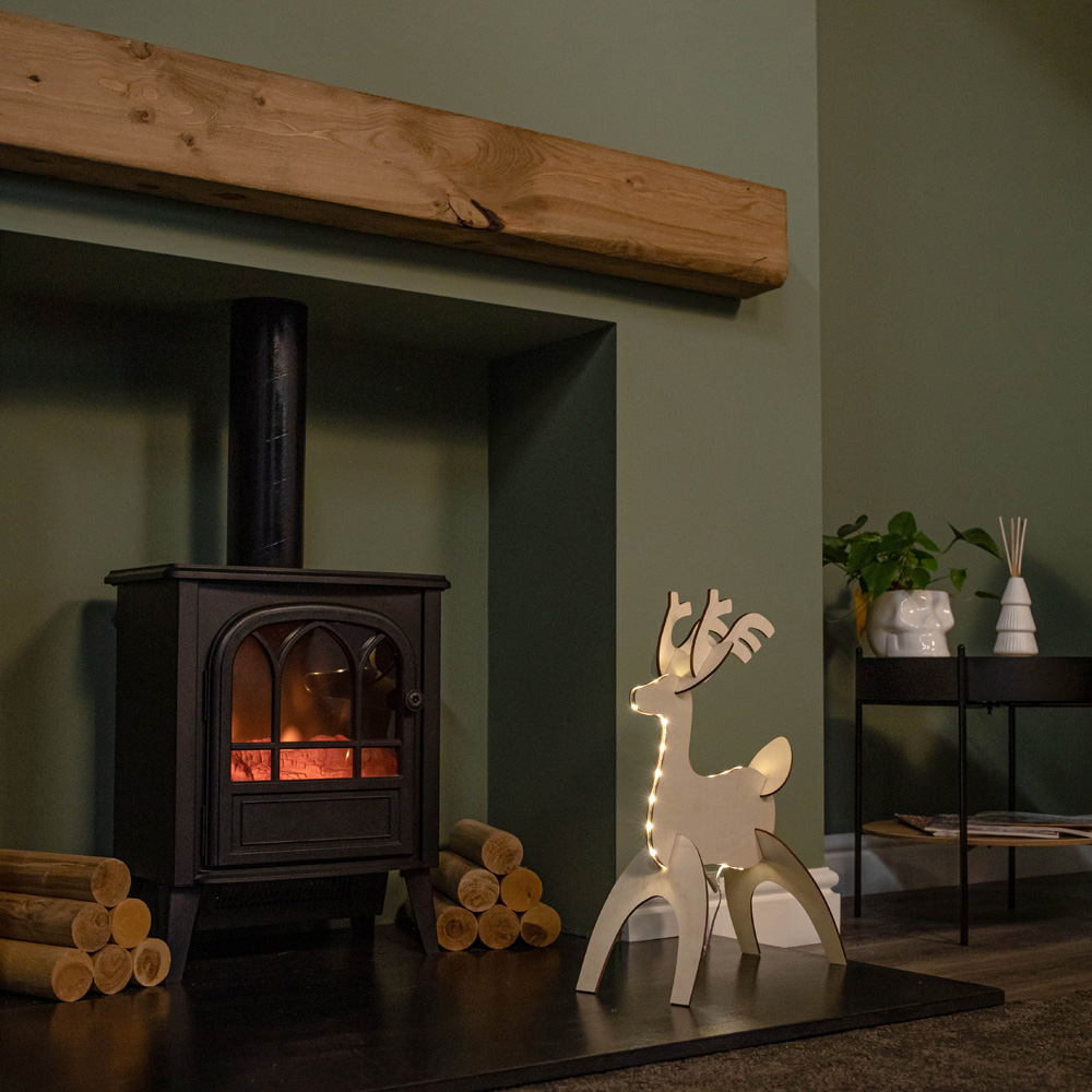 Samuel Alexander Light Up 3D Wooden Reindeer Christmas Decoration Image 7